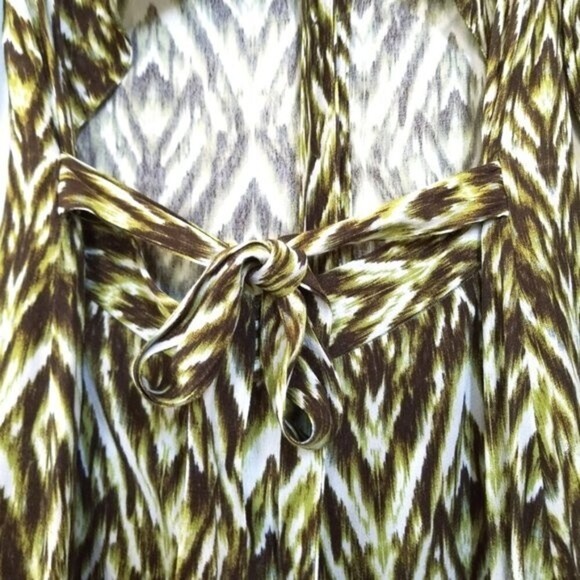 NWT Topshop Long Sleeve Open Back Maxi Shirt Dress Green Zebra Print 90s y2k 4 - Picture 10 of 12